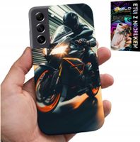 ETUI DO SAMSUNG GALAXY S21 FE - MOTOCYKLISTA MOTOR FAN MOTOCYKL + SZKŁO
