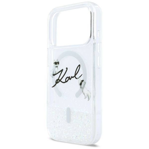 etui karl lagerfeld liquid glitter karl  script logo magsafe do zdjęcie 6