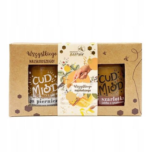 Bartnik Cud miód Mix 2 smaków szarlotka-piernik + pudełko ozdobne na Arena.pl