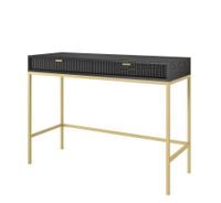 Toaletka Nova T-104 Biurko czarne złoty stelaż