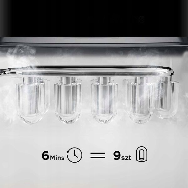 MOCNA KOSTKARKA DO LODU MASZYNA DO KOSTEK INOX S/L 12kg/dzień 240W zdjęcie 3