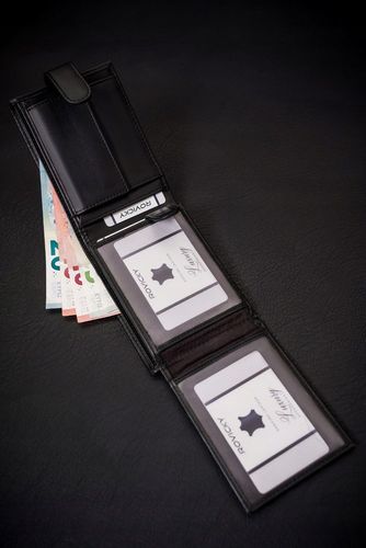 duży portfel męski ze skóry ekologicznej w orientacji poziomej - 4u cavaldi na Arena.pl