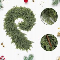 ŚWIĄTECZNA CHOINA SZTUCZNA GIRLANDA 2.7M CHOINA CEDROWA238 OKNO ŚCIANASALON