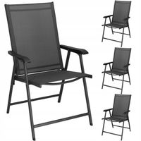 4szt KRZESŁO OGRODOWE SKŁADANE TARAS BALKON FOTEL OGRODOWY MOCNE METALOWE