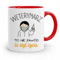 Kubek Czerwony Weterynarza To Styl Życia Prezent Z Nadrukiem Ze Zdjęciem