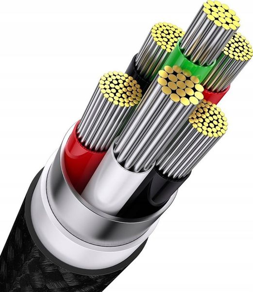 Kabel USB Baseus USBA USBC + microUSB + Lightning 1.2 m Czarny zdjęcie 5