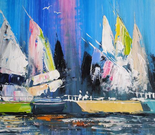 Morska abstrakcja (50x60cm) na Arena.pl