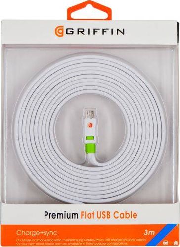 Oryginalny kabel GRIFFIN micro USB płaski 3m na Arena.pl