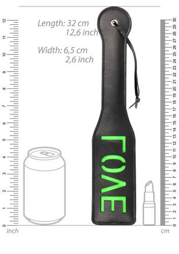 'Love'' Paddle - Glow in the Dark - Black/Neon Green na Arena.pl