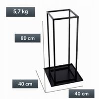 STOJAK NA DREWNO KOMINKOWE OPAŁOWE METALOWY KOSZ NA DRZEWO DO KOMINKA 80 cm