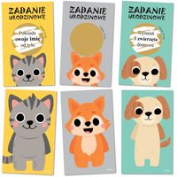 50x ZDRAPKI ZADANIA URODZINY ZABAWA dla dzieci 50x