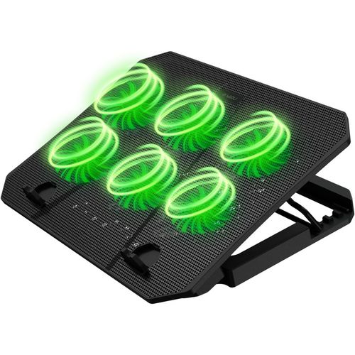 PODSTAWKA CHŁODZĄCA POD LAPTOPA 12-17 CZARNA REGULOWANA PODKŁADKA LED Z USB na Arena.pl