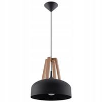 Lampa SOLLUX wisząca CASCO drewno styl boho nowoczesna