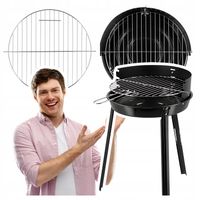 GRILL WĘGLOWY RUSZT 36CM klasyczny przenośny mobilny lekki mały na camping