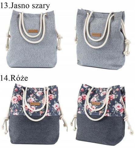 TOREBKA DAMSKA WOREK SHOPPER TORBA KWIATY BAGGAGE na Arena.pl