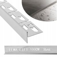 Listwa Spadkowa Brodzikowa 100 cm Nikiel Szczotkowany Lewa Podłogowa REA