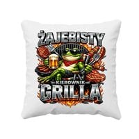 Żajebisty kierownik grilla - poduszka na prezent GRILL ŻABA