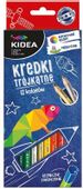 KREDKI OŁÓWKOWE TRÓJKĄTNE 12KOL KIDEA
