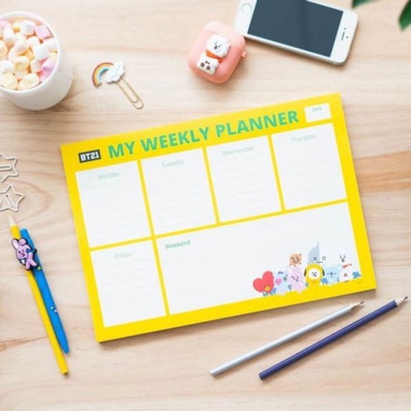 BT21 - Planner tygodniowy 54 strony A4 zdjęcie 2