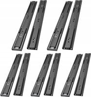 AOLISHENG prowadnice szuflad 55 cm cichy domyk pełny wysuw 45 kg czarne