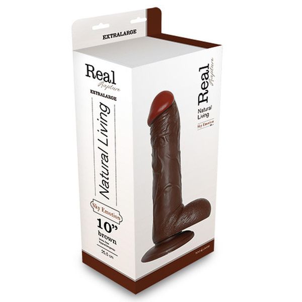 Dildo-Fallo Realistico Real Rapture Brown 10" zdjęcie 1