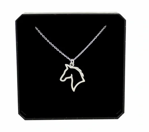 NASZYJNIK SREBRNY Z KONIEM KOŃ KONIK SREBRO 925 #2 łańcuszek z zawieszką zdjęcie 1