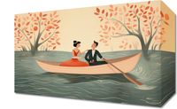 Obraz 30x20cm Romantyczna Eskapada po Rzece