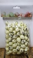 jajka w worku 1,8cm  kremowe w plamki 100szt 2976