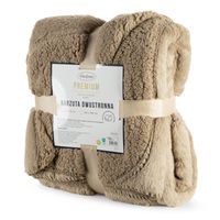 Narzuta futrzana Nina beżowa 170x210 cm elegancka i ciepła