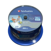 Płyty Blu-Ray Verbatim BD-R SL Printable 25GB Cake (50szt.) - Do nadruku