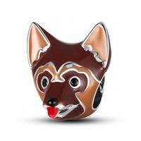 Zawieszka SREBRO 925 Charms Koralik Lis Lisek