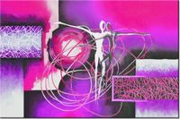 100 70CM OBRAZ PŁÓTNO TAŃCZĄCE POSTACIE FIOLECIE PŁÓTNO RAMA