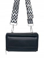 Torebka listonoszka portfel etui na telefon pasek BOHO czarny LDA010