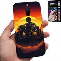 ETUI DO XIAOMI REDMI 8 - MONSTERTRUCK, CIĘŻARÓWKA, WZORY + SZKŁO