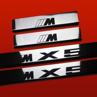 Listwa progowa BMW X5 E70 M X5 Stal nierdzewna 304 połysk z czarnymi litera