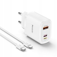 2 x SZYBKA ŁADOWARKA YESIDO 30W USB-C+A+Lightning DO iPHONE iPAD