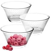 3x Miseczki Salaterki Małe Miski Szklane na Surówki Przekąski Desery Lody