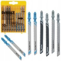 DEWALT ZESTAWY BRZESZCZOTÓW DO WYRZYNAREK DREWNA I METALU 10 SZTUK