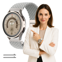 Pasek do Huawei Watch GT 5 Pro 42mm opaska szary z teleskopami KOLORY 18mm