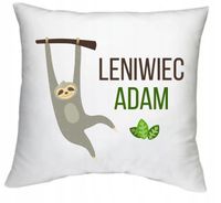foto PODUSZKA LENIWIEC imię Z NADRUKIEM prezent