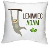 foto PODUSZKA LENIWIEC imię Z NADRUKIEM prezent