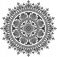 Szablon malarski Mandala Tynkarski do tynków 90 cm Beton architektoniczny