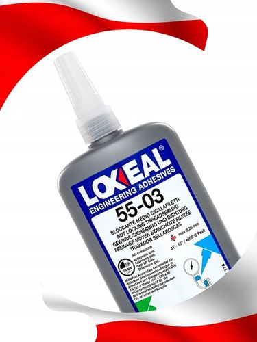 KLEJ DO GWINTÓW NIEBIESKI DO USZCZELNIANIA ŚRUB ŚREDNI LOXEAL 55-03 250 ml na Arena.pl