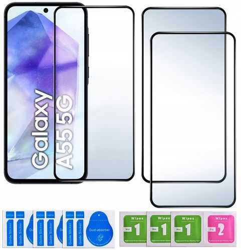 3x SZKŁO NA CAŁY EKRAN do Samsung A35 5G | A55 5G SZYBKA 5D zestaw 3 sztuk na Arena.pl