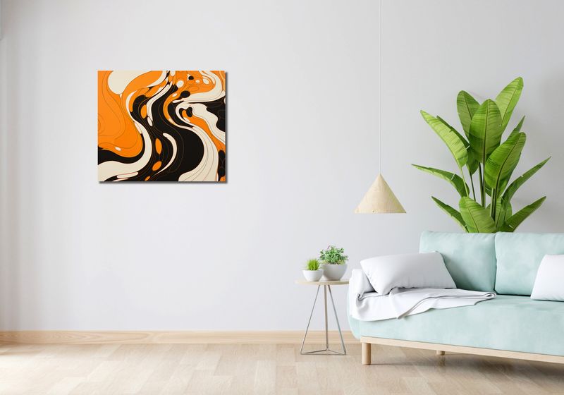 Obraz 70x60cm Tańczący Atrament zdjęcie 2