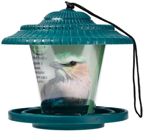 KARMNIK DLA PTAKÓW ZIMUJĄCYCH WISZĄCY BUDKA DOMEK ZIELONY + KARMA GRATIS na Arena.pl