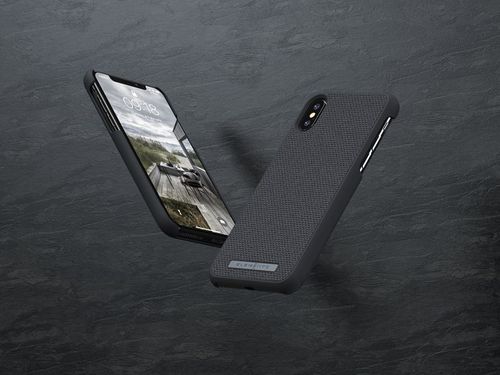 Materiałowe etui do iPhone Xs Max (Dark Grey) na Arena.pl