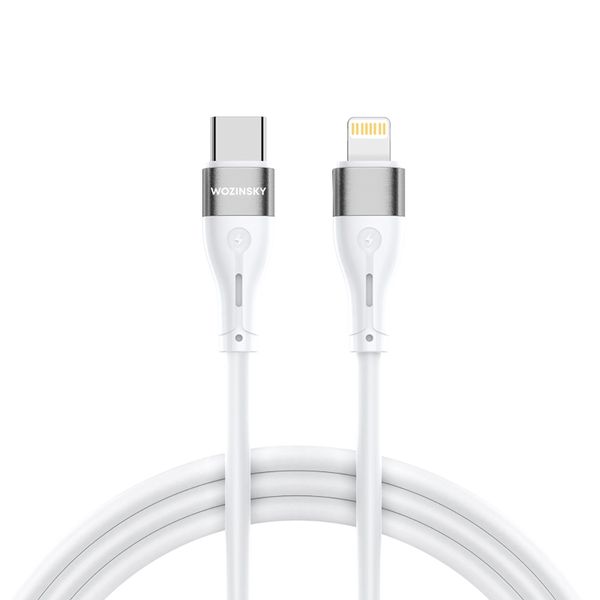 Kabel przewód do iPhone USB-C - Lightning PD 27W 1m biały zdjęcie 1