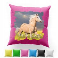 POSZEWKA Z NADRUKIEM BAWEŁNIANA 40x40CM - KOŃ KONIE KUCYK HOBBY HORSE