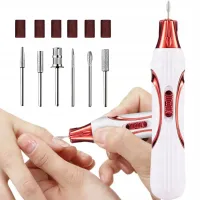 Frezarka do paznokci zestaw frezy rolki do żelu i hybryd bezprzewodowa